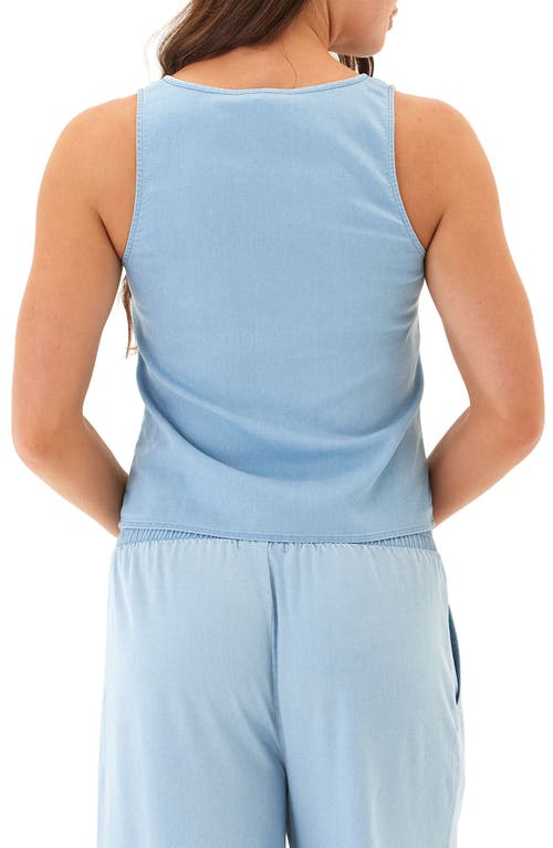 Threads 4 Thought Jamila Stretch Chambray Tank In Neutral