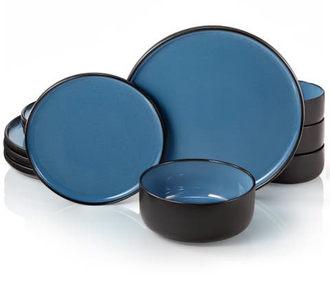 Somerset Collection Ceramic Dinnerware Set - 12 Piece, Service for 4