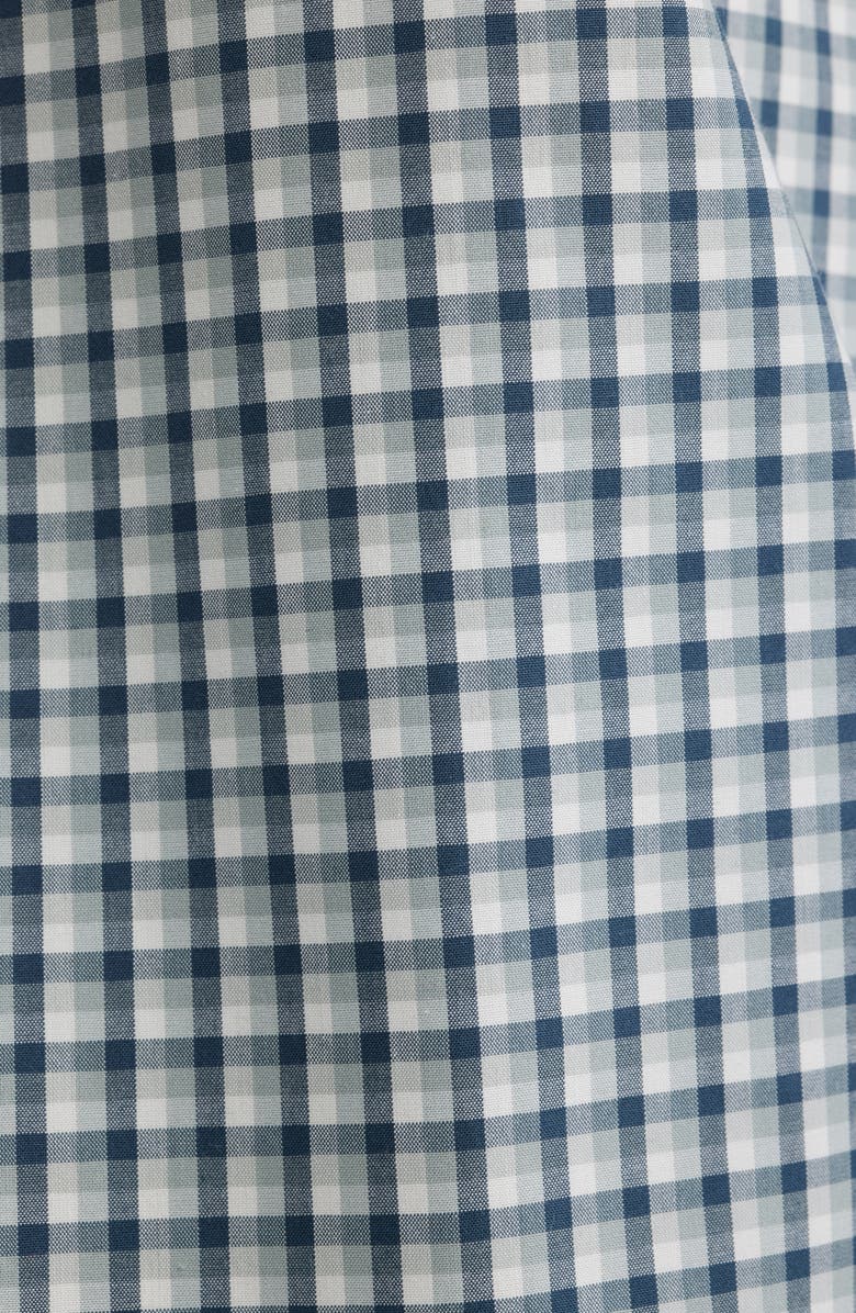 Nordstrom Ashborne Signature Trim Fit Check Dress Shirt, Alternate, color, Teal Ashborne Gingham