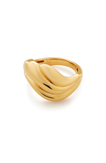 Monica Vinader Gold Swirl Ring