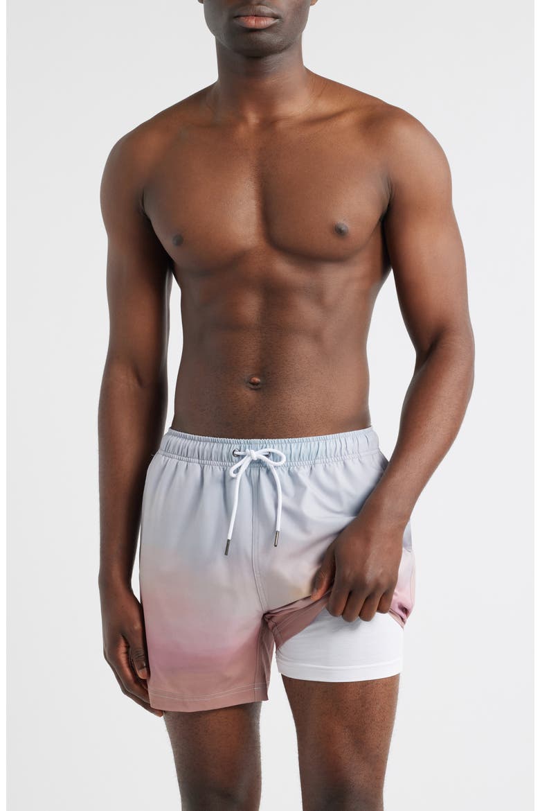 Sunset Swim Trunks, Alternate, color, MULTI