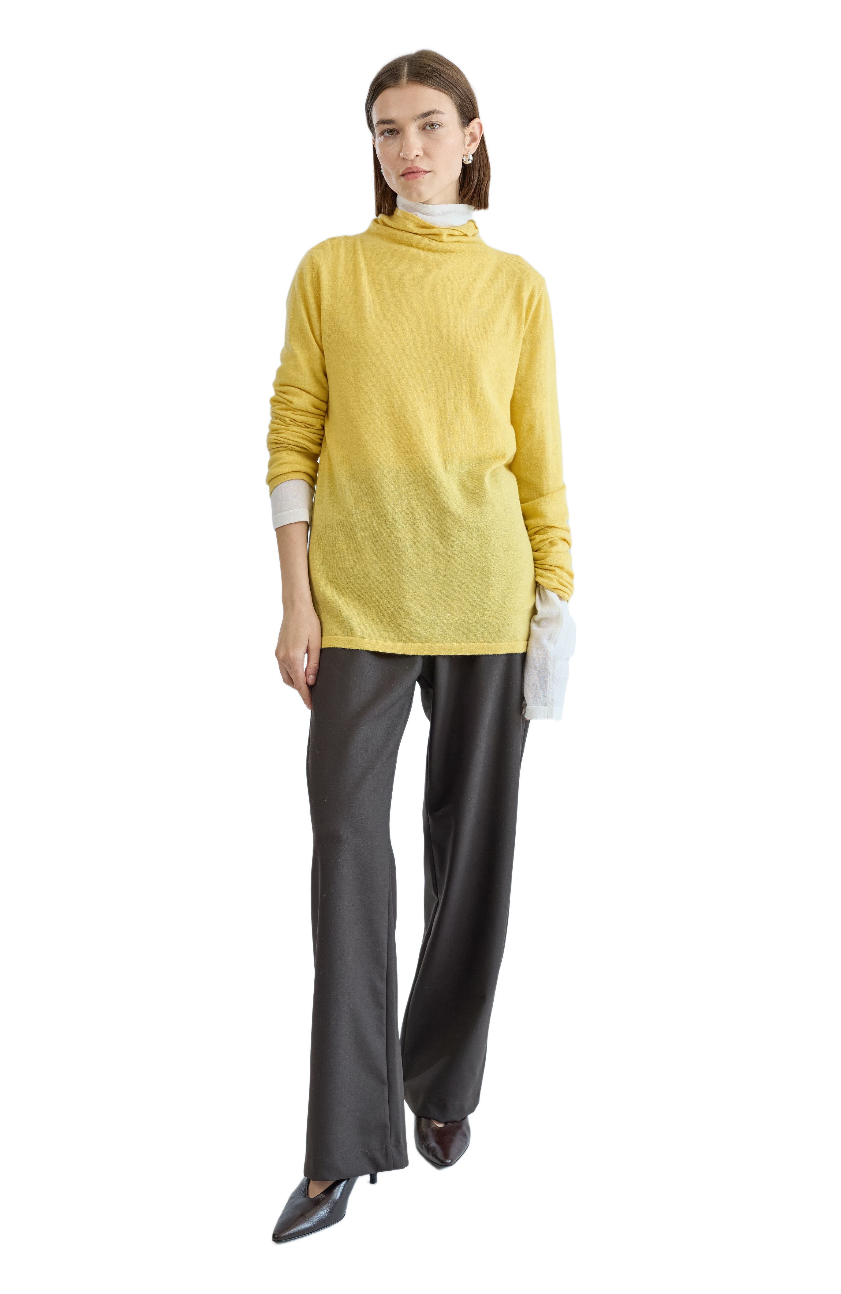 Funnel Wool/Cash Turtleneck - image 5