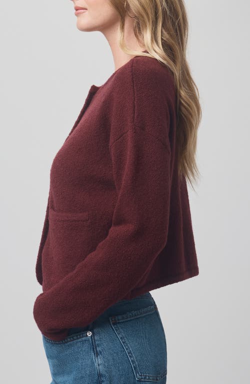 Splendid X @cellajaneblog Bouclé Cardigan In Burgundy