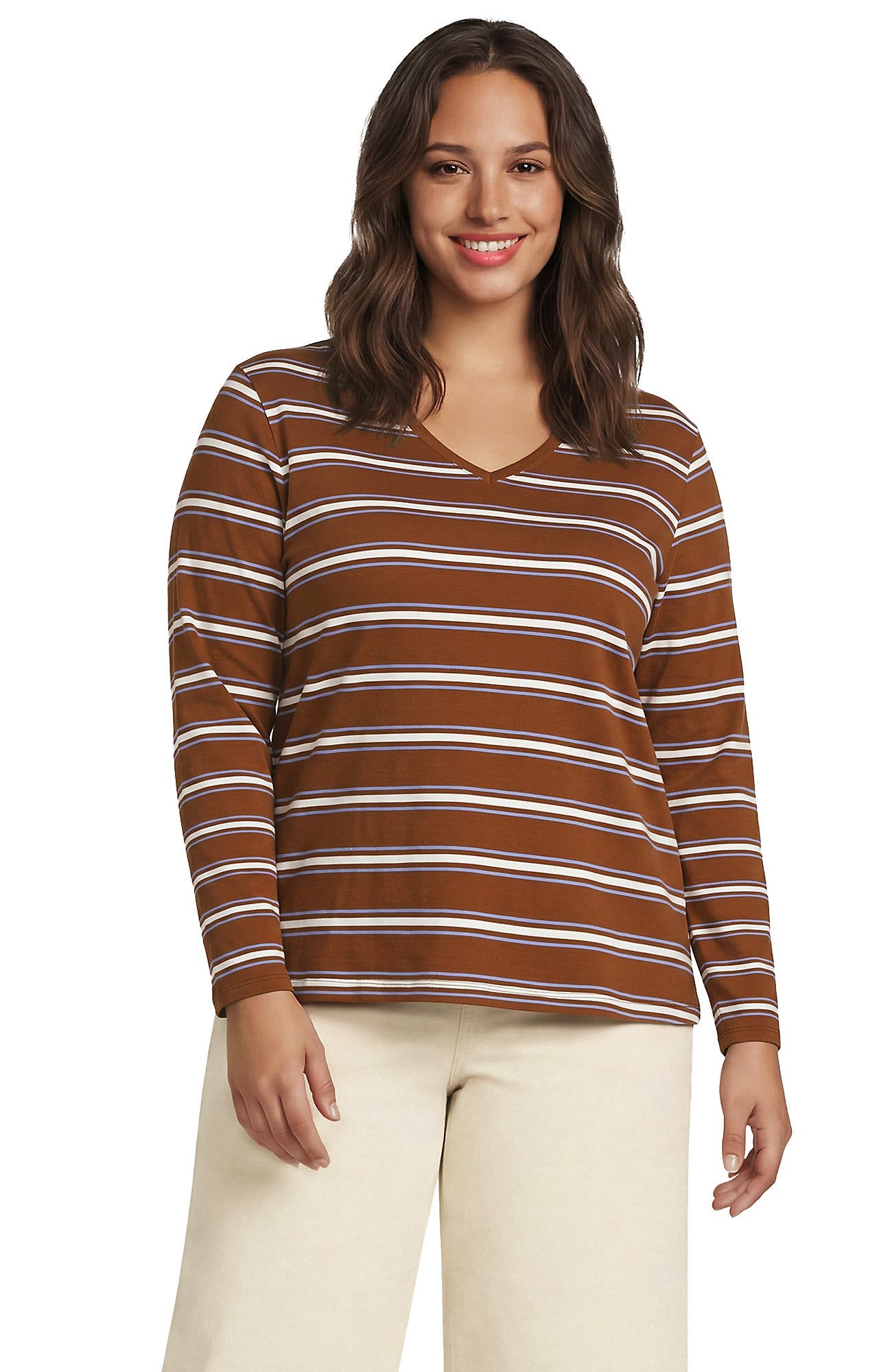 Clear Blue Sky/Brown Stripe