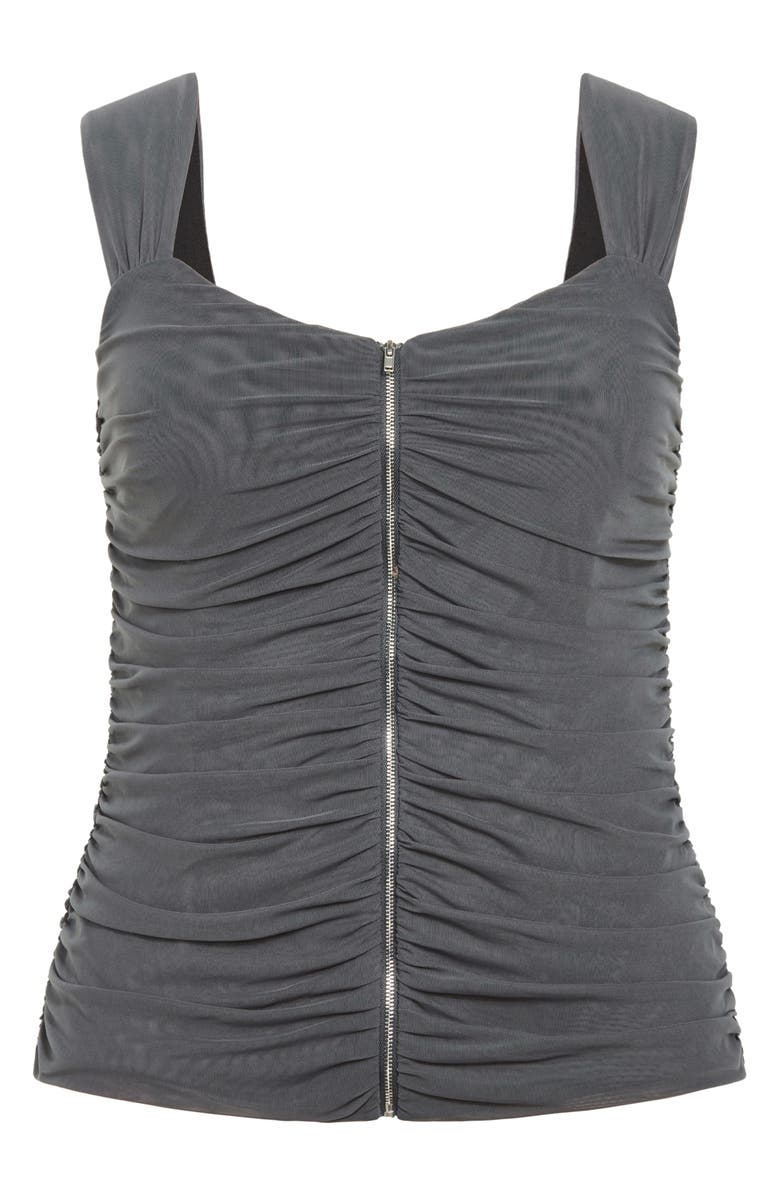 City Chic Billie Mesh Tank Top, Alternate, color, Grey