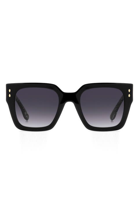 52mm Gradient Square Sunglasses