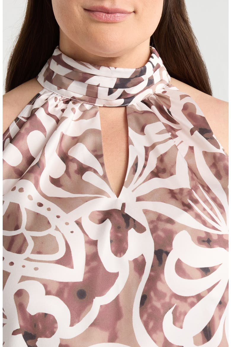 Mock Neck Sleeveless Top, Alternate, color, ESPRESSO CREAM