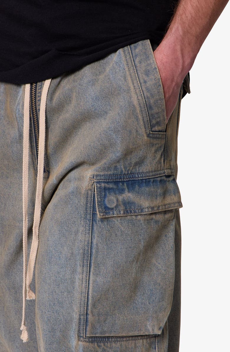 mnml Astro Rave Oversize Double Cargo Jeans, Alternate, color, 