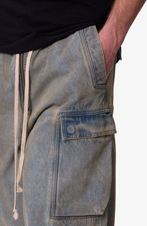 Mnml Astro Rave Oversize Double Cargo Jeans In Blue