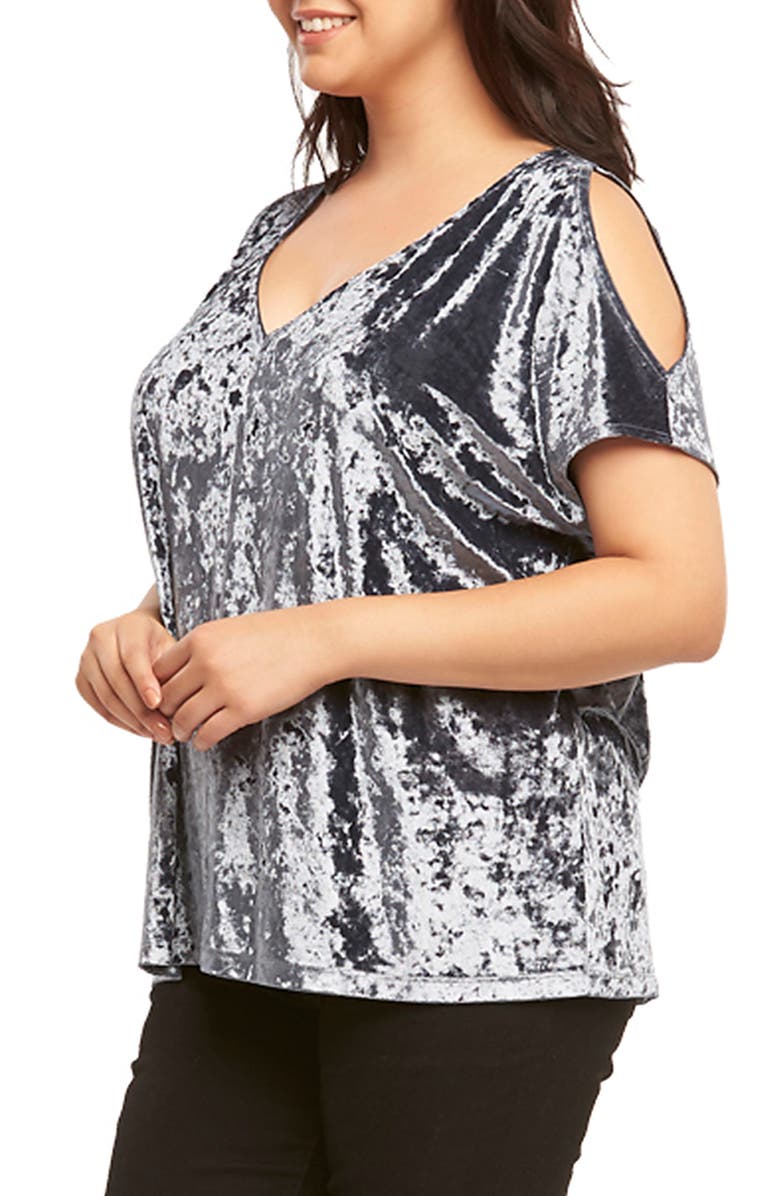 Tart Rocky Cold Shoulder Top, Alternate, color, Slate