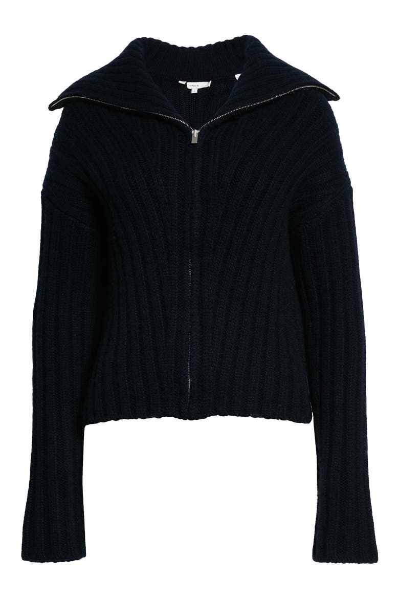 Wool & Cashmere Zip-Up Sweater, Alternate, color, 403CBL-COASTAL