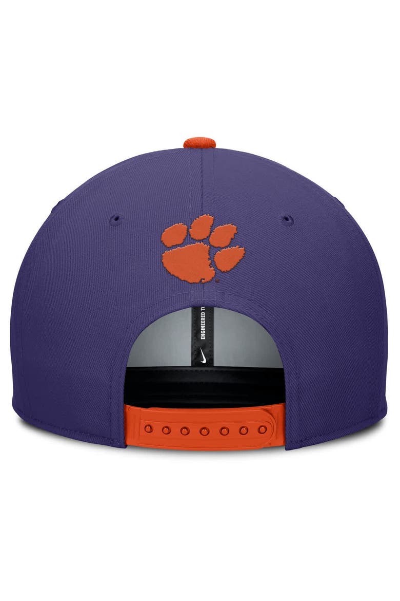 Men's Nike Purple/Orange Clemson Tigers 2025 Sideline Campus Pro Local Snapback Hat, Alternate, color, Purple
