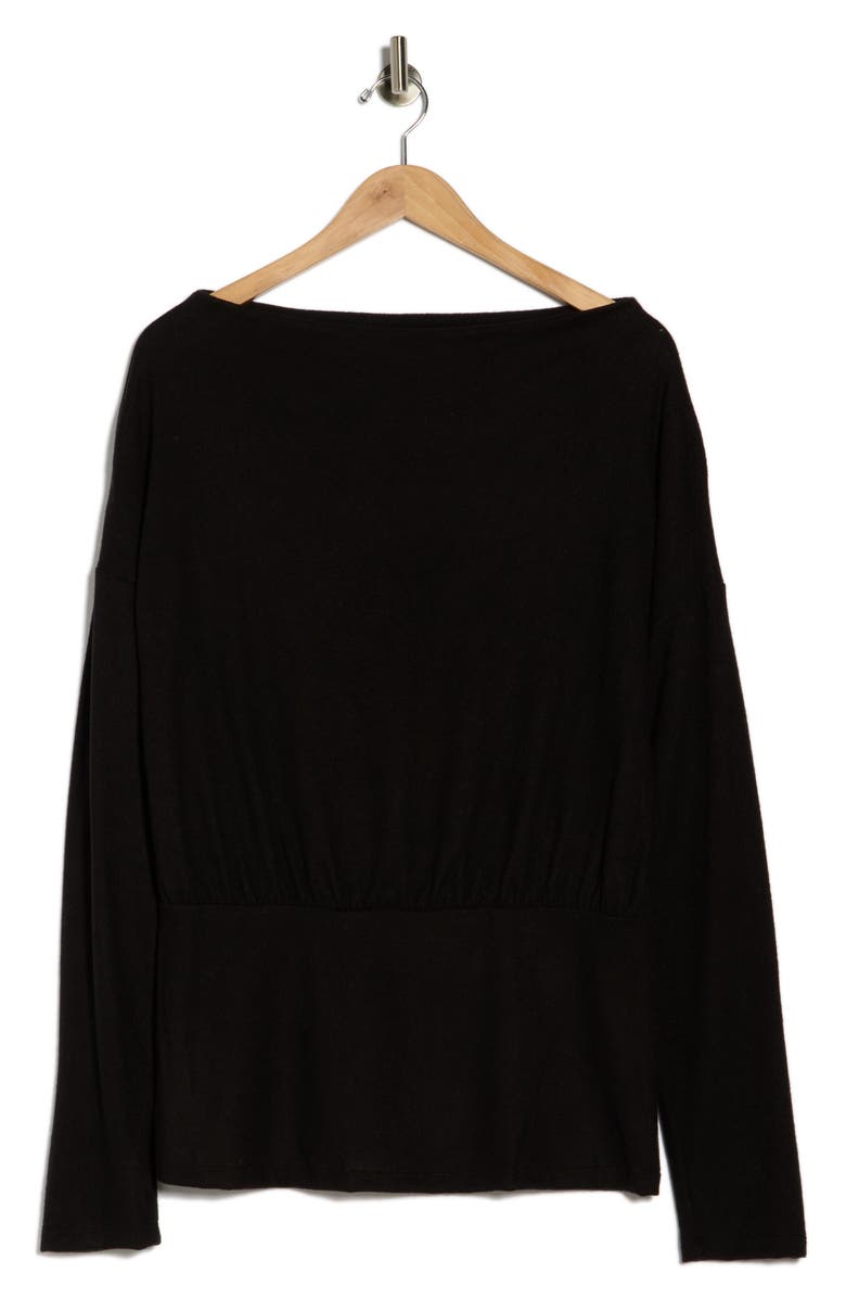 Renee C Banded Hem Top, Main, color, Black
