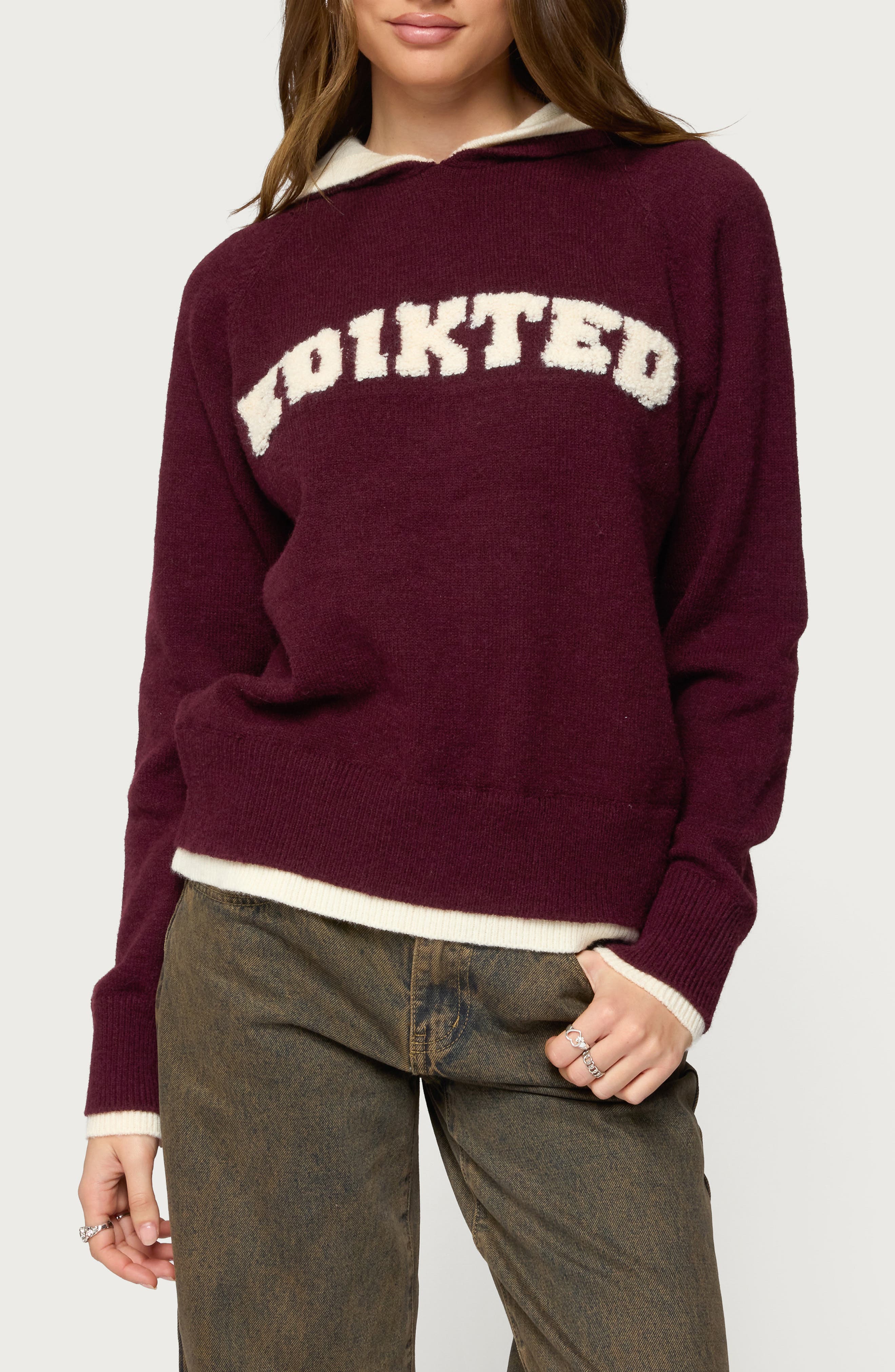 selected BURGUNDY-AND-CREAM