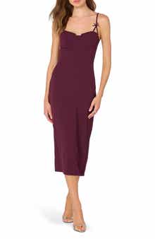 ASTR the Label Bow Strap Midi Dress