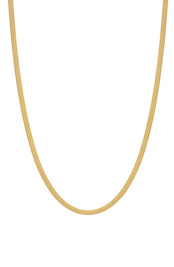 Fuzion Creations 10k Gold Smooth Herringbone Chain Necklace In Yellow