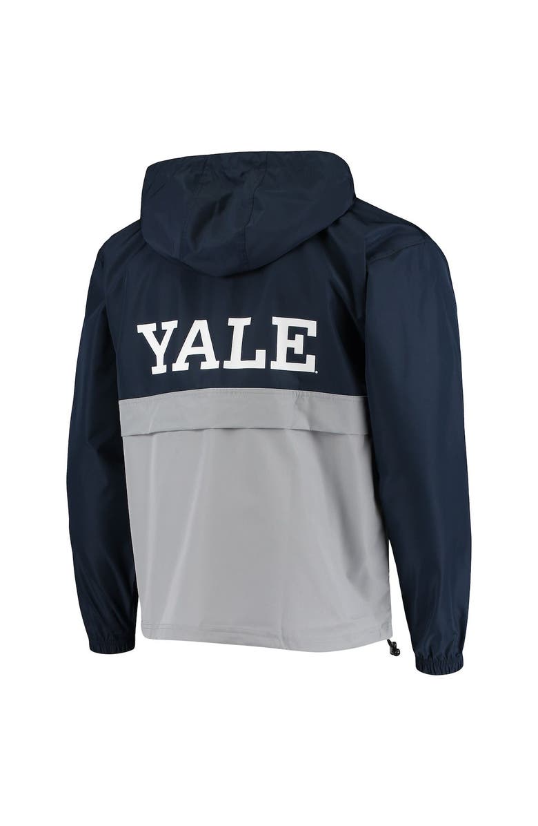 Champion Men's Champion Navy Yale Bulldogs Color Blocked Packable Half-Zip Jacket, Alternate, color, 