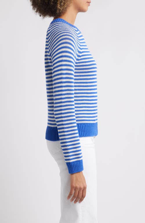 Caslon ® Stripe Pima Cotton Sweater In Blue