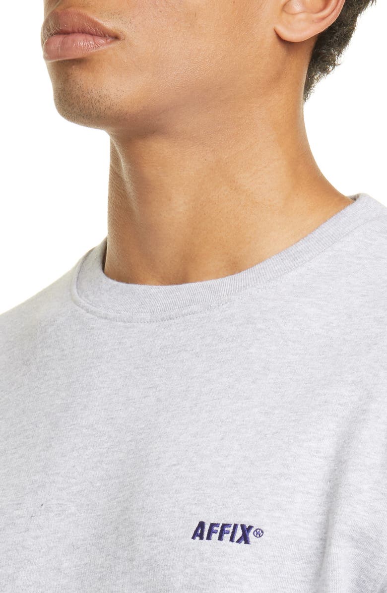 AFFXWRKS AFFIX Logo Embroidered Cotton Sweatshirt, Alternate, color, 