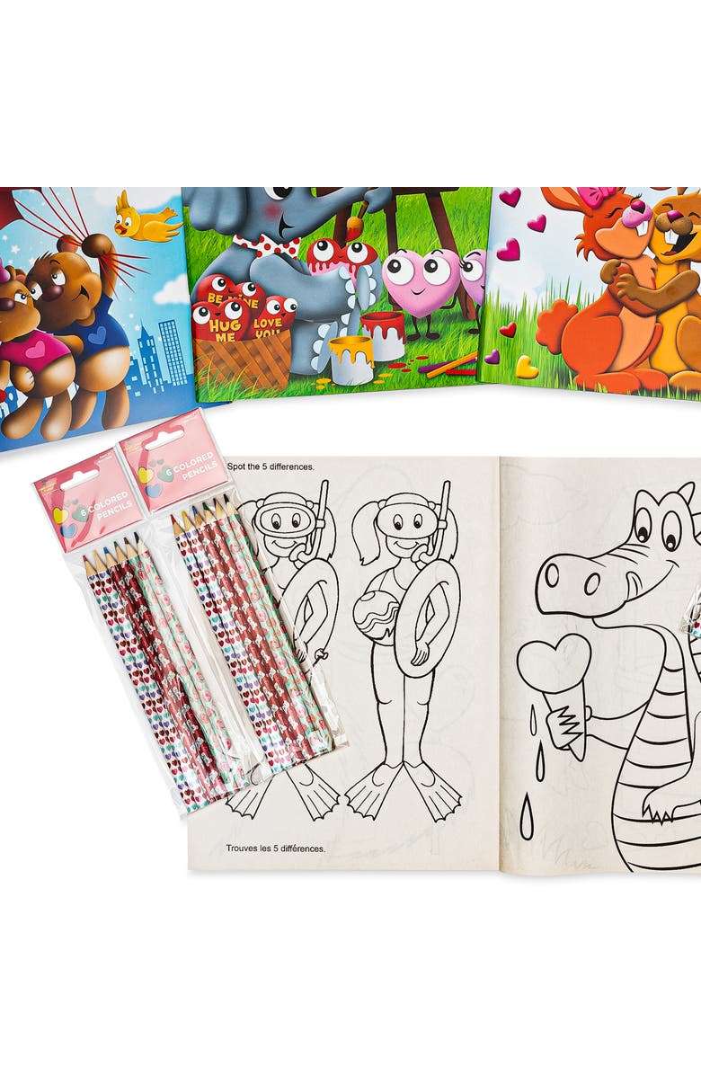 Three Little Twigs Valentine's Coloring Books 8 Piece Bundle Age 3+, Alternate, color, Multicolored