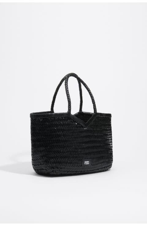 Large Plaited Leather Shopper Bag