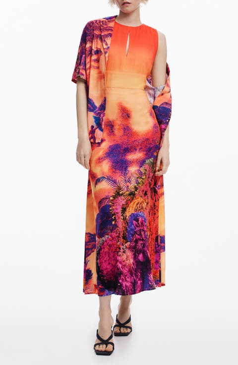 Print Sleeveless Maxi Dress
