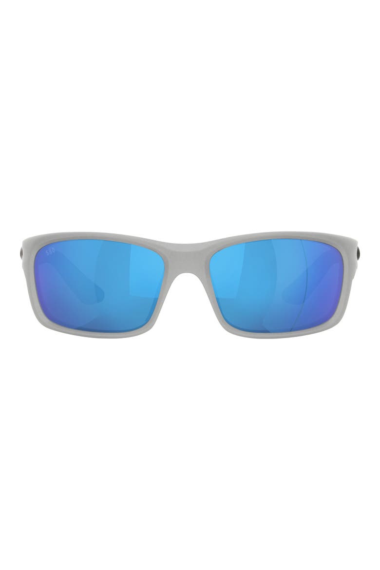 Jose Pro 62mm Polarized Rectangular Sunglasses, Main, color, BLUE