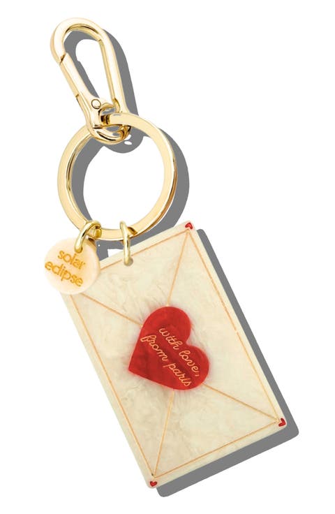 Hand Painted Love Mail Key Chain Bag Charm