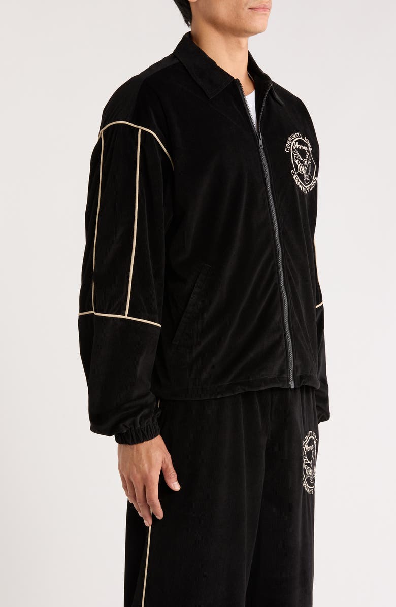 HONOR THE GIFT Piped Track Jacket, Alternate, color, Black