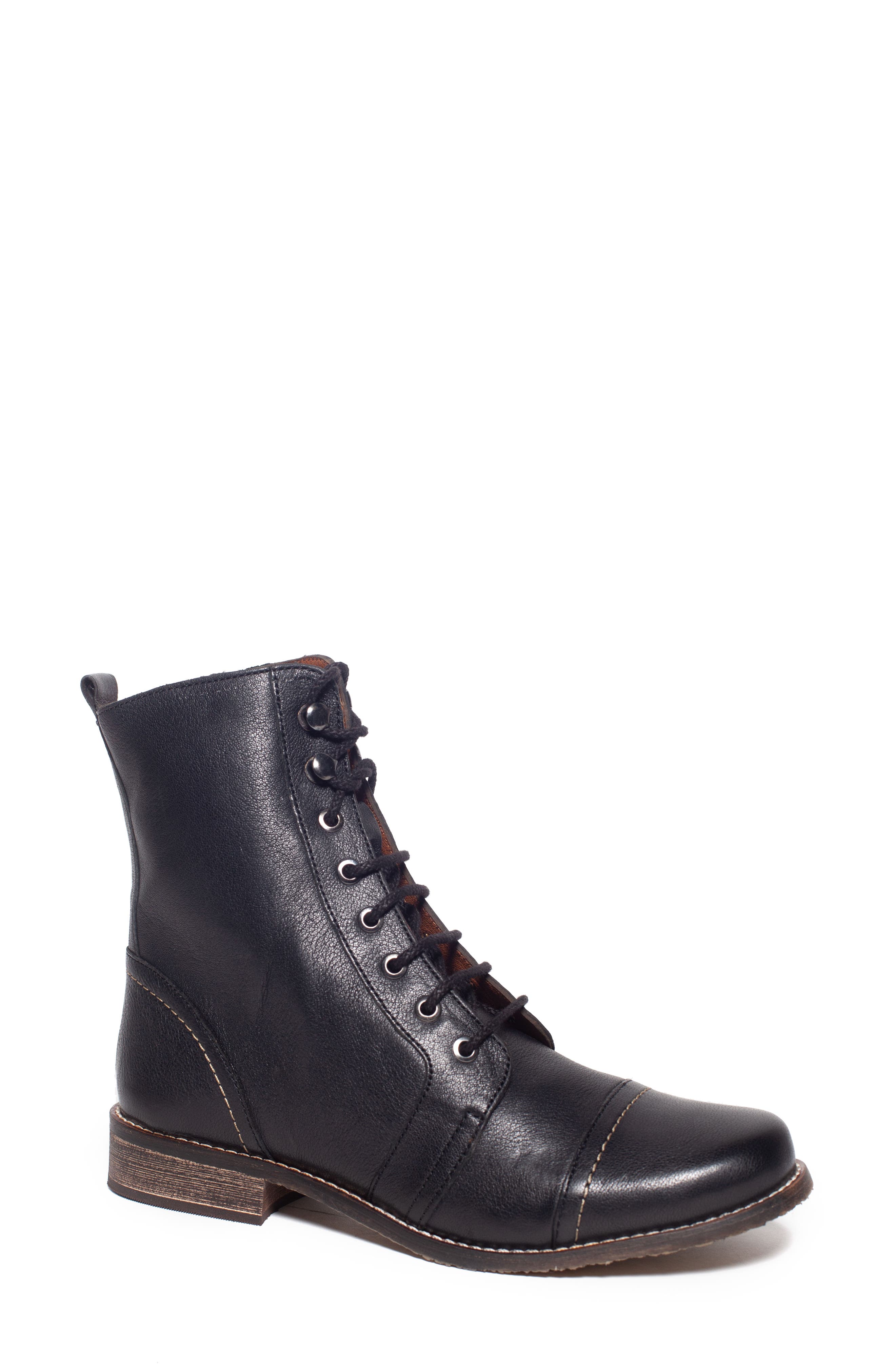 Unity in Diversity Liberty Organic Leather Combat Boot, Main, color, 