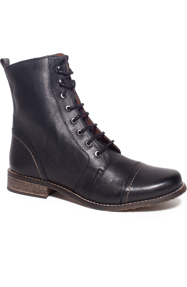 Unity in Diversity Liberty Organic Leather Combat Boot, Main, color,