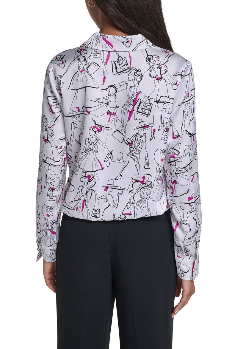 Allover Print Long Sleeve Woven Shirt, Alternate, color, SOFT WHITE MULTI