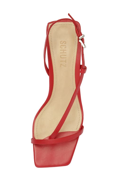 Shop Schutz Heloise Block Heel Sandal In Scarlet