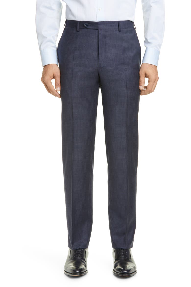 Sienna Soft Plaid Wool Suit, Alternate, color, BLUE