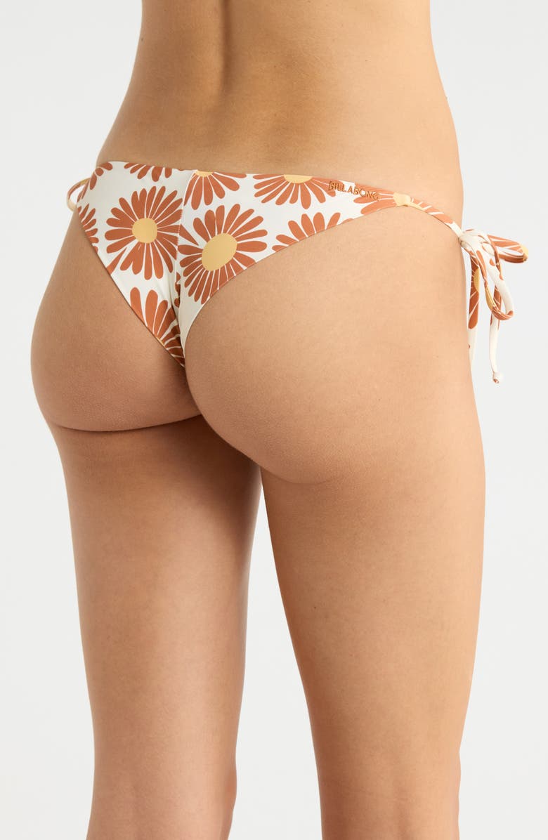 Billabong Fresh Daze Floral Side Tie Bikini Bottoms, Alternate, color, Salt Crystal