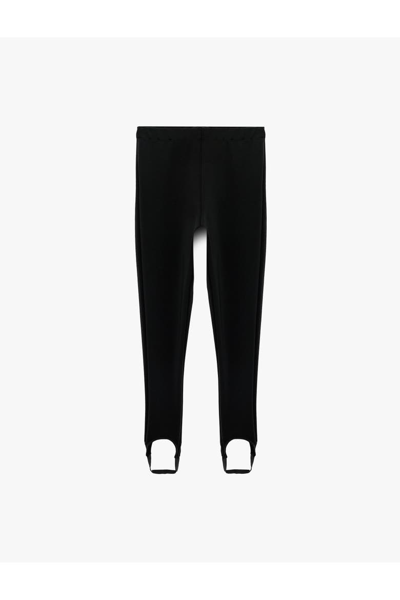 Leggings With Foot Strap Detail, Alternate, color, BLACK