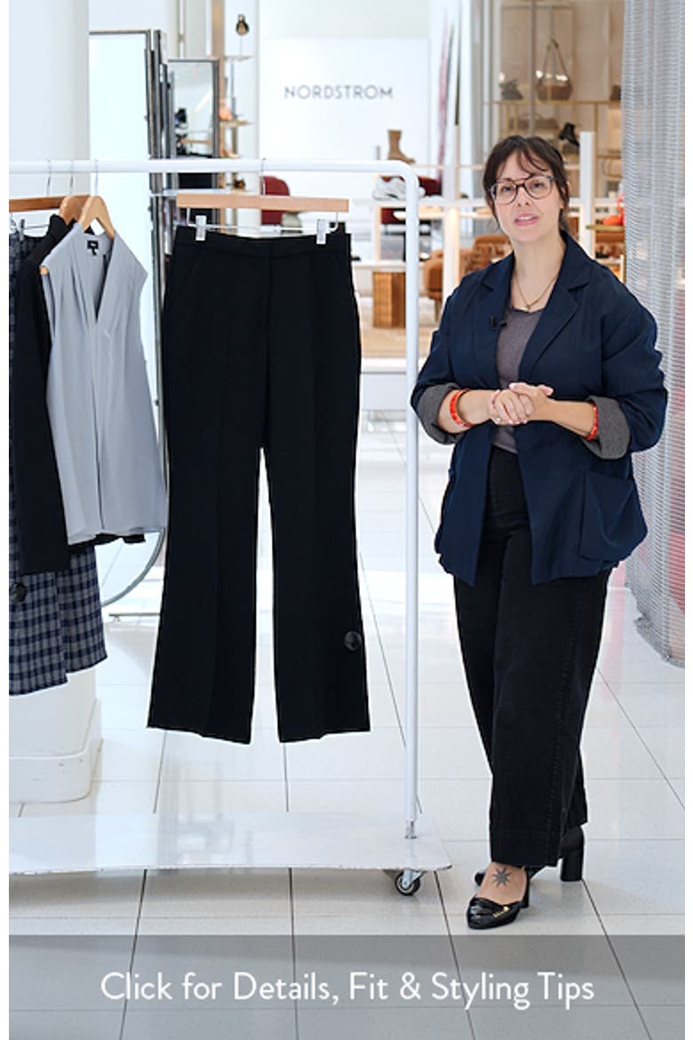 Curator Crepe Flare Leg Trousers video
