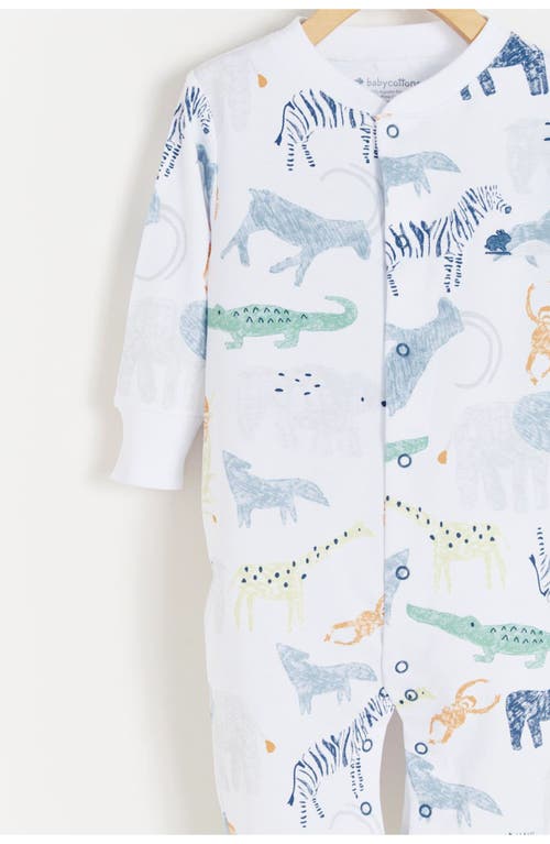 Babycottons Kenya Footie Pajamas In Multicolor