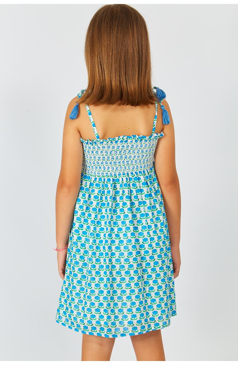 Ro's Garden Maine Girls Dress, Alternate, color, Blue Asahi