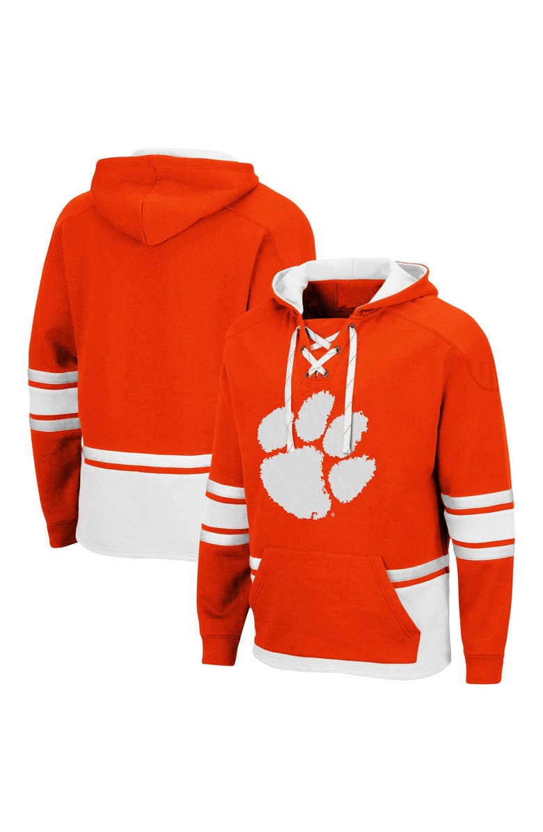 COLOSSEUM Men's Colosseum Orange Clemson Tigers Lace Up 3.0 Pullover Hoodie, Alternate, color, Orange