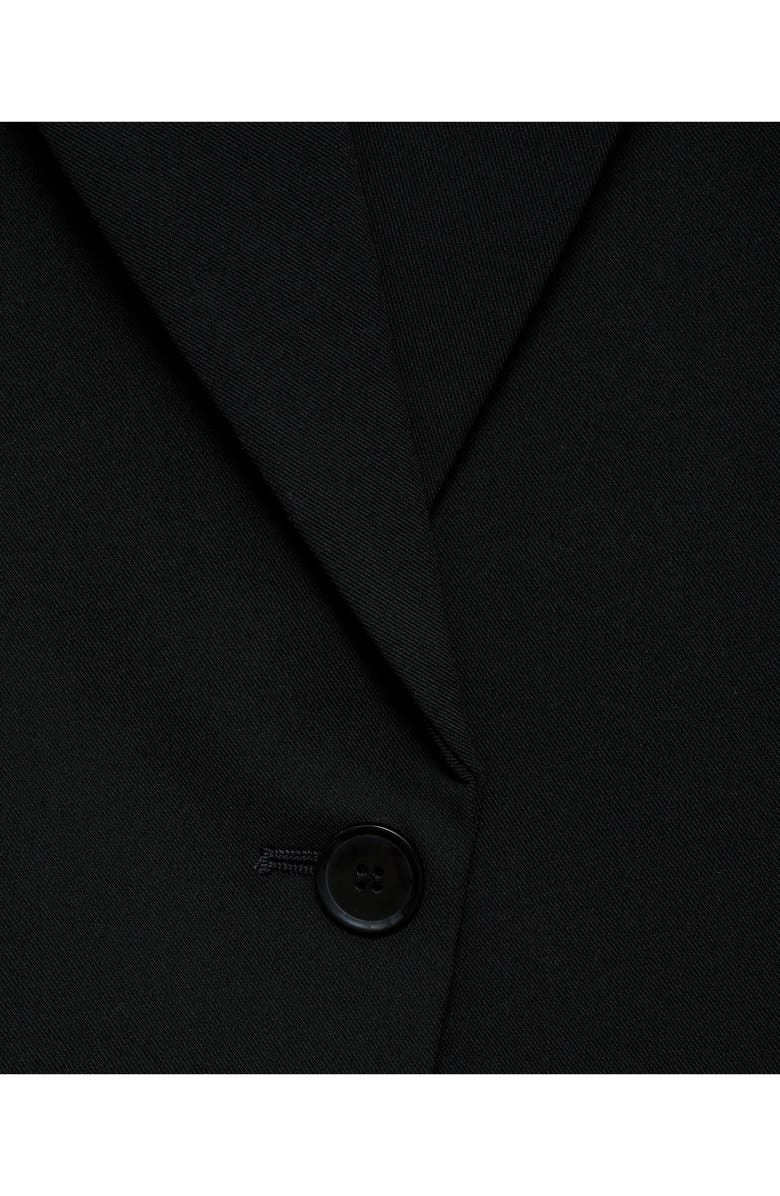 MANGO Straight Fit One-Button Suit Blazer, Alternate, color, Black