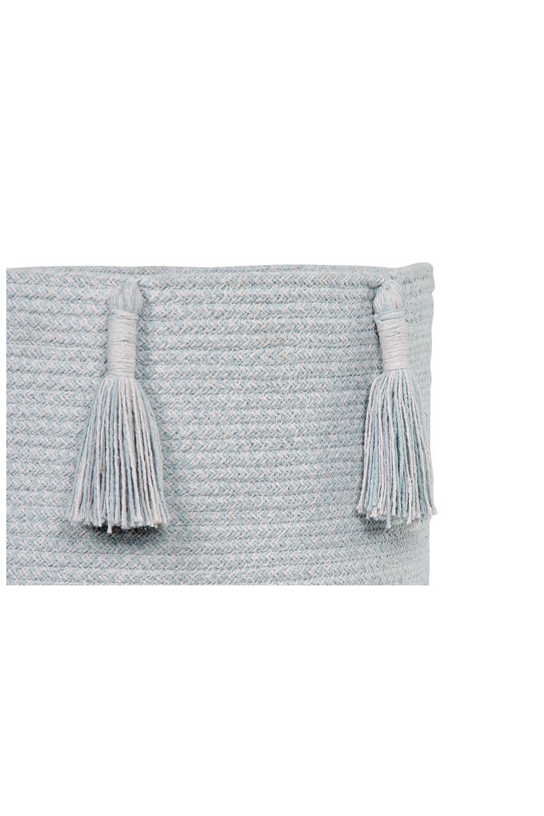 Tassel Basket, Alternate, color, PEARL BLUE