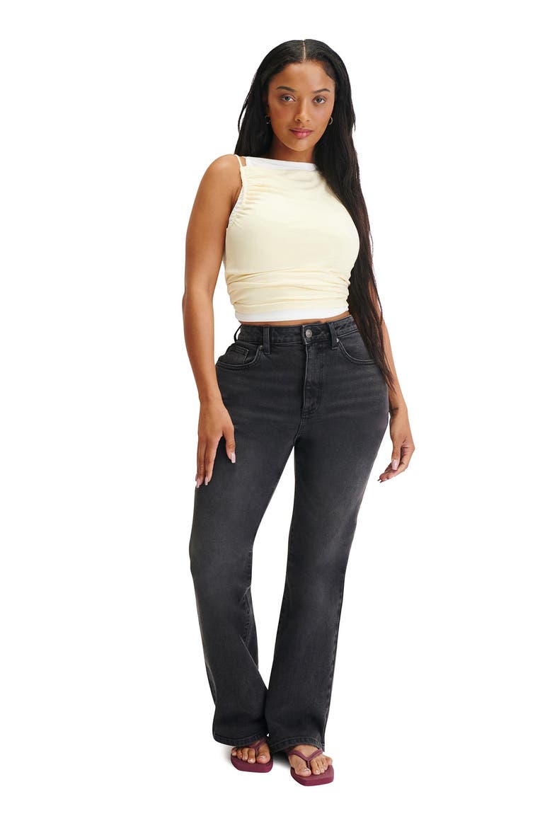 Women's Curvy Flare Jean, Alternate, color, Onyx Black