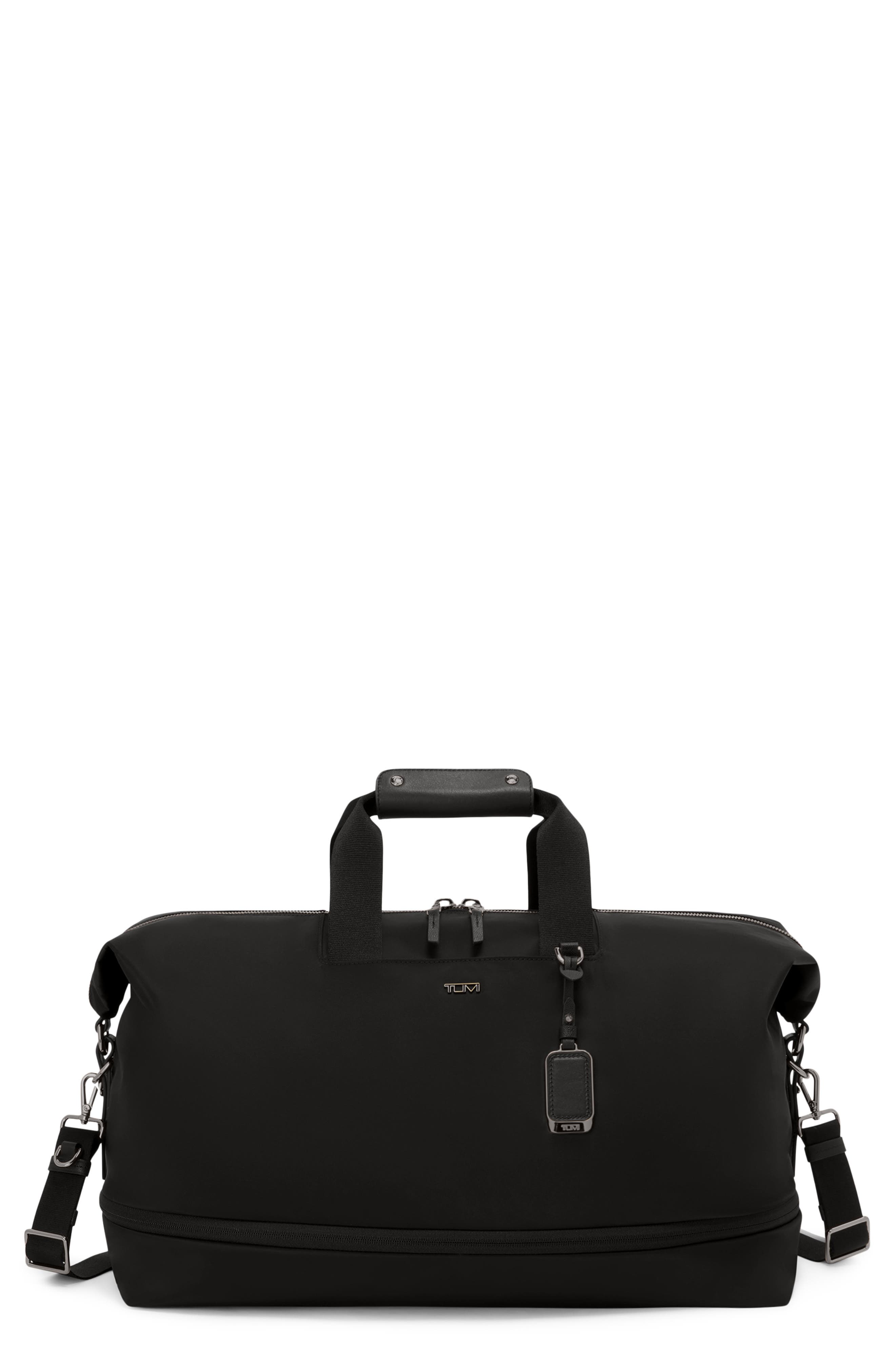 TUMI Rhys Expandable Duffel, Main, color, Black/ Gunmetal