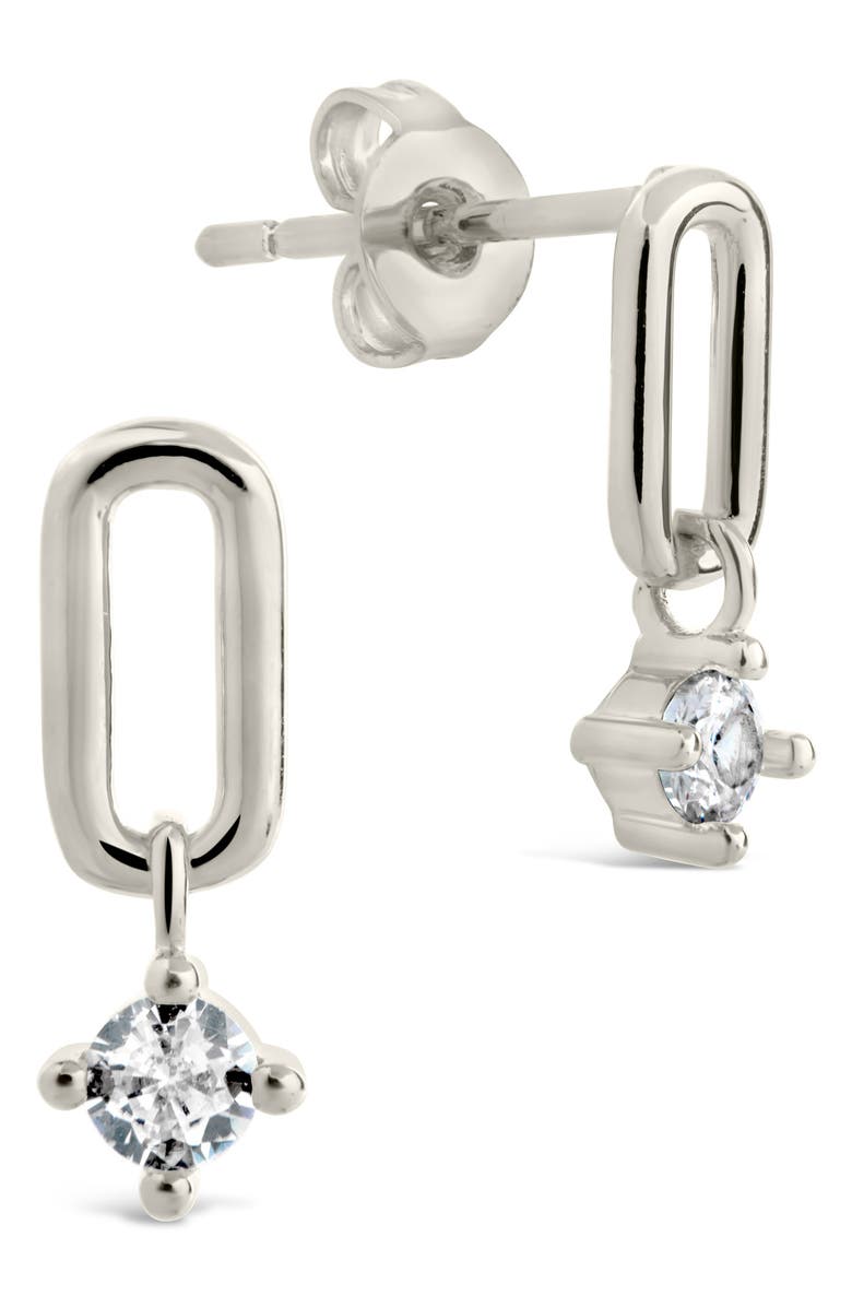 Sterling Forever Mandy CZ Drop Earrings, Alternate, color, 