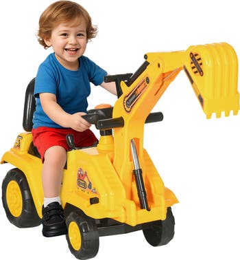 Kids Digger Ride-On with Horn & Storage