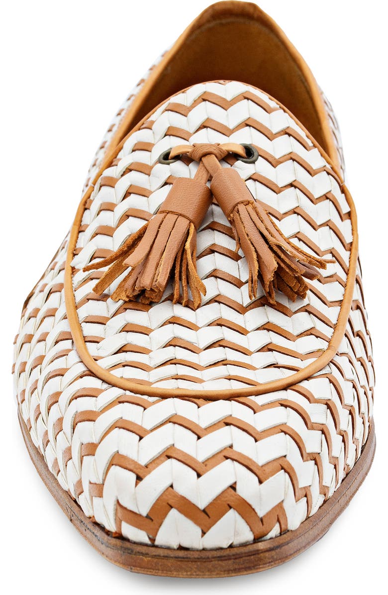 Mezlan Santa Tassel Bit Woven Leather Loafer, Alternate, color,