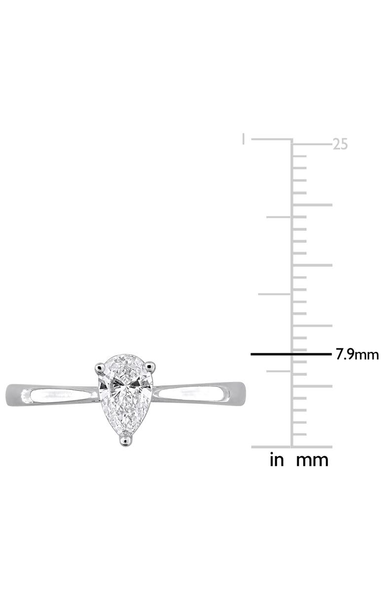 Created Forever Pear Lab Grown Diamond Solitaire Ring, Alternate, color, 