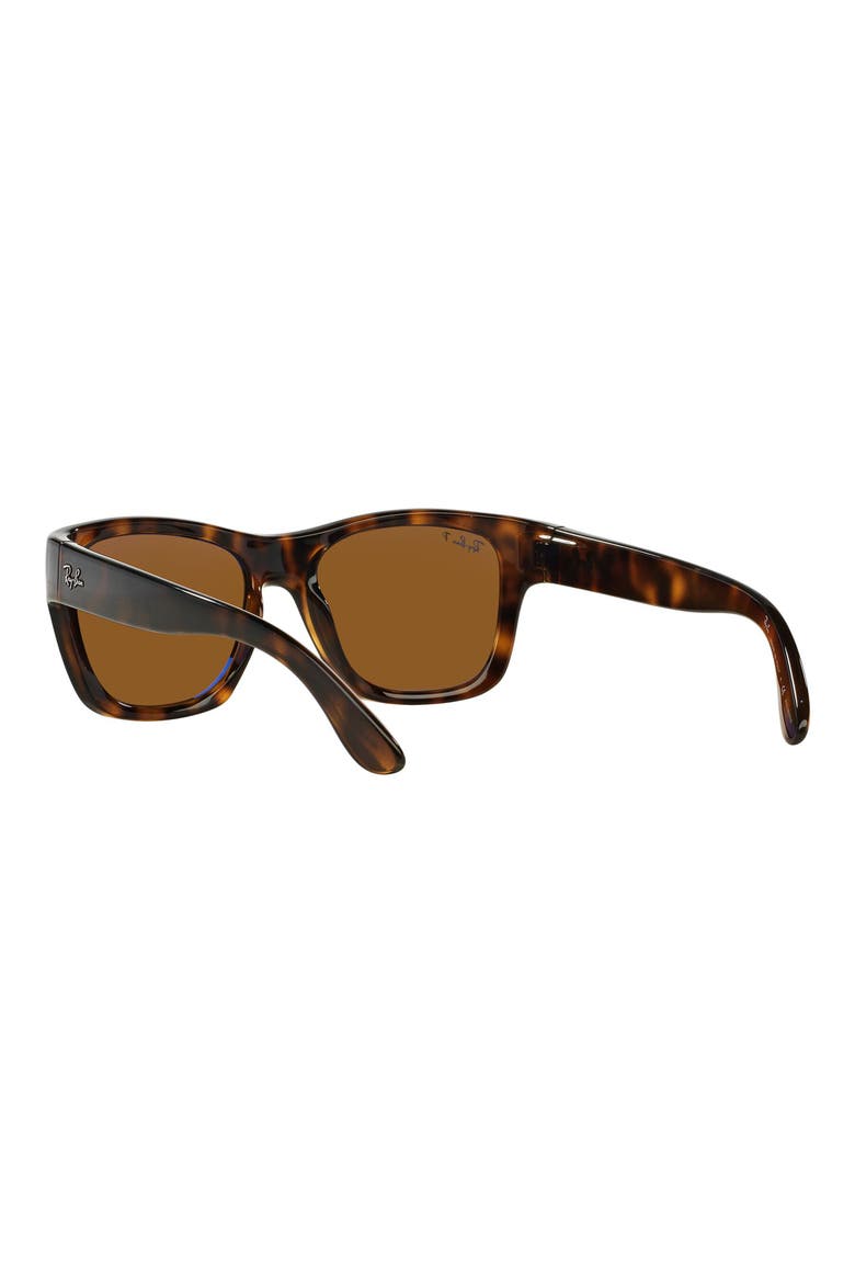 'Square Glam' 53mm Polarized Sunglasses, Alternate, color, LIGHT HAVANA / POLAR BROWN