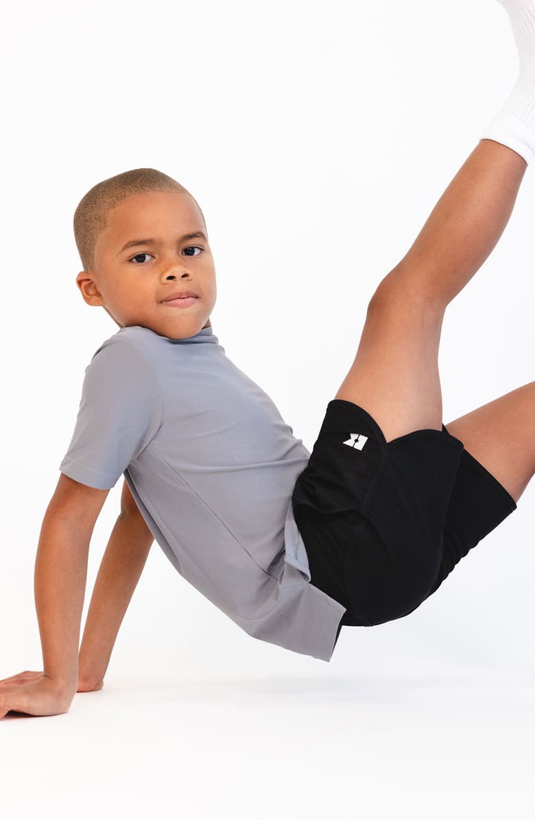 Courtside Kids Boys Super Short Lined, Alternate, color, Black